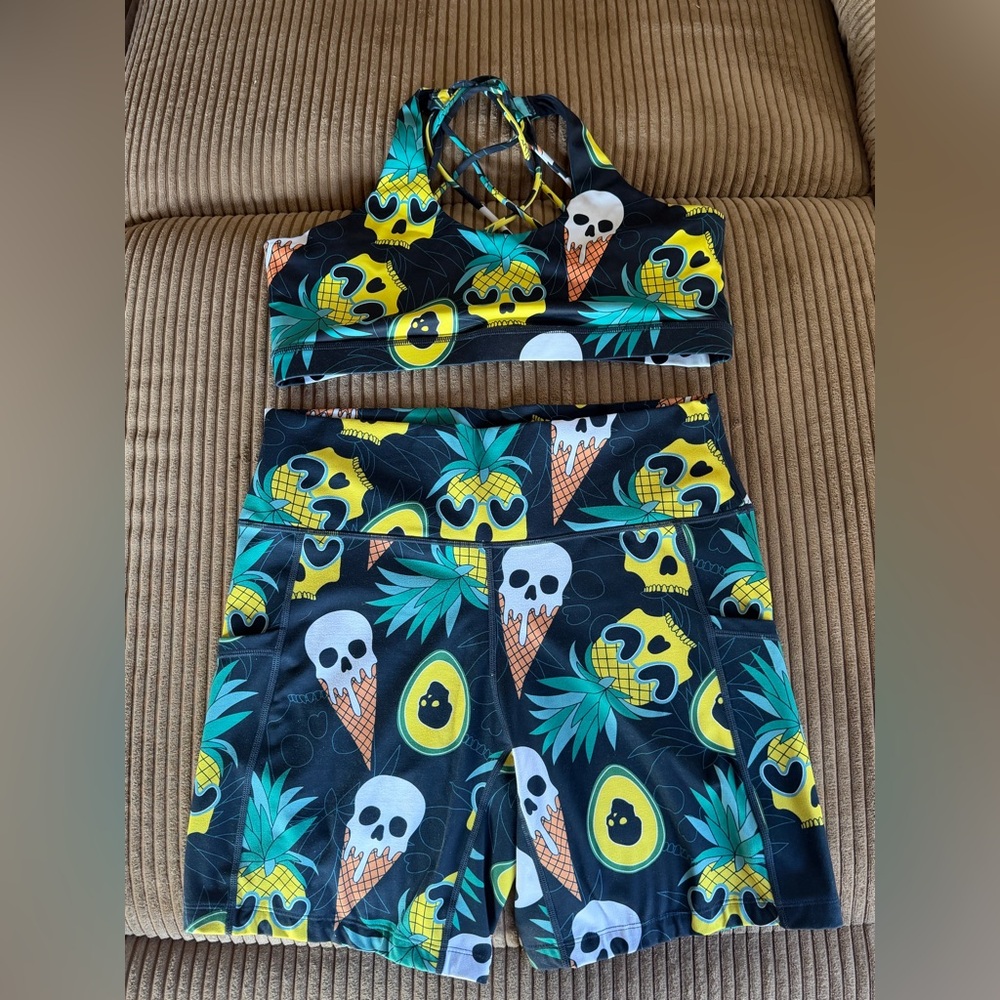 Constantly Varied Gear Skull and Avocado Athletic Shorts